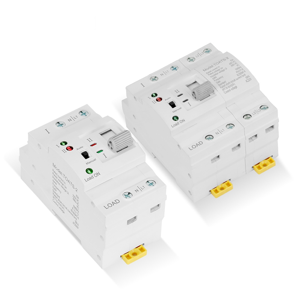 Household Automatic Transfer Switches Doublke Power Din Rail Mounted Automatic Transfer Switches Quick Installation