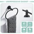 thumbnail image 6 of ABPETE Matte Black Towel Ring, Stainless Steel Modern Swivel Hand Towel Holder for Bathroom Wall, Oval Shape, 6 of 18