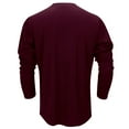 thumbnail image 4 of MIXUE Shirts For Men Summer Solid Color V Neck Long Sleeve Loose Tops Pullover T Shirts Daily-Wear,Red,XXXL, 4 of 8
