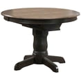 thumbnail image 4 of 5-Piece Round Wood Dining Set in Gray/Black Stone, 4 of 5