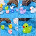 thumbnail image 2 of 50pcs resina mini figura de pato adorable estatua de pato en miniatura encantadora decoración de pato de jardín de pato, 2 of 7
