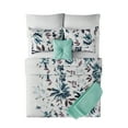 thumbnail image 2 of Mainstays 5-Piece Blue Floral Comforter Set, Full/Queen, 2 of 12