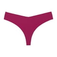 thumbnail image 1 of Nvzi Ropa interior sin costuras para mujer, bragas sexys de encaje estilo hipster, tanga, bragas, 3 piezas (magenta, L), 1 of 2