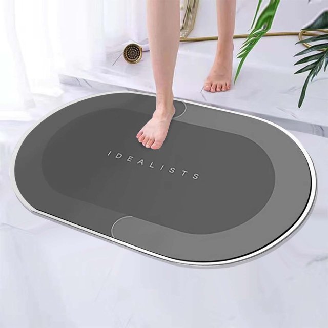 Bath Rug Non Slip Backing Rug 16x24in - Super Absorbent Quick Dry Washable Bathroom Floor Mats Shower Rug for In Front of Bathtub Shower Room