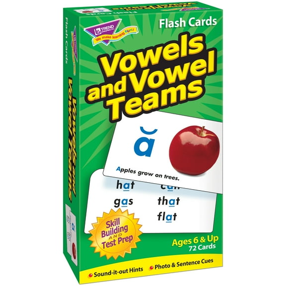 TREND Vowels and Vowel Teams Skill Drill Flash Cards