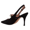 thumbnail image 4 of FSJ Women Stylish Pointed Closed Toe Pumps Stiletto High Heels Pearl Buckle Strap Slingback Sandals Wedding Party Dress Shoes Size 6 Black, 4 of 4