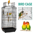 thumbnail image 5 of Yaheetech 41'' H Open Top Metal Bird Cage with Four Feeders, Black, 5 of 10