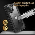 thumbnail image 2 of FYBTO for iPhone 13 Case, [Military Grade Shockproof] [Hard Carbon Fiber Back] [Soft TPU Bumper Frame] Anti-Scratch, Fingerprint Resistant, Protective Phone Case for iPhone 13, 6.1 Inch (Black), 2 of 7