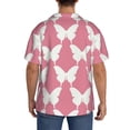 thumbnail image 3 of Gukieu Butterfly 2 Print Men's Short-sleeved Shirts, Button-down Pocket Shirts, T-shirts, Beach Vacation Travel Summer Clothing-3X-Large, 3 of 5