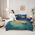 thumbnail image 4 of Erosebridal Kids Cartoon Car Bedding Comforter Set 7 Pieces,Teens Happy Camping Full Bedding Set,Navy Blue Reversible,Ultra Soft Home Decor, 4 of 6