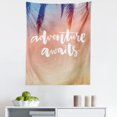 thumbnail image 1 of Adventure Tapestry, Summer Interpretation of Modern Typographic Message on Soft Ombre Background, Fabric Wall Hanging Decor for Bedroom Living Room Dorm, 5 Sizes, Multicolor, by Ambesonne, 1 of 1