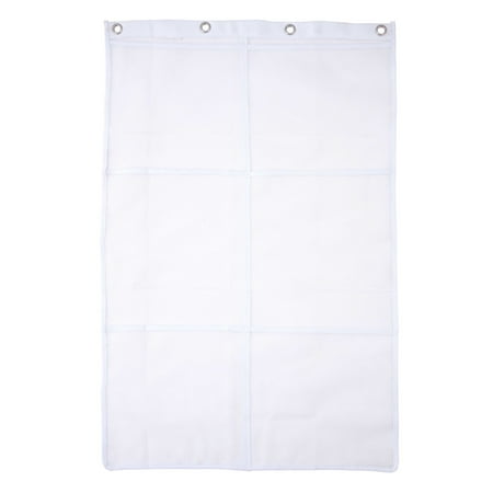 White Wood Caddy - Kenney 6-Pocket Hanging Mesh White Shower Organization Caddy, 1 Each