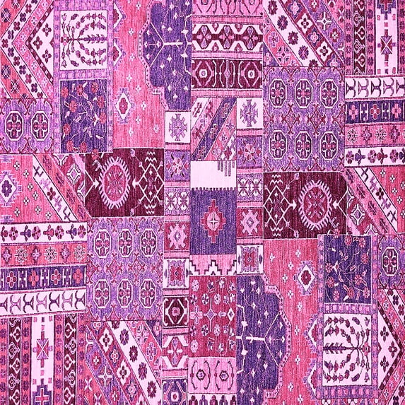 Ahgly Company Indoor Square Southwestern Pink Country Area Rugs, 6' Square