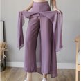 thumbnail image 1 of RKZDSR Pantalon Grand Long Décontracté Mode Femme Couleur Unie, 1 of 6