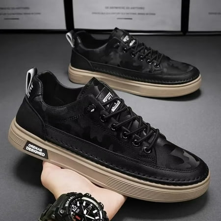 

WNGNNG 2023 Stylish Casual Leather Men Trainers | Comfortable Walking Hiking Jogging Sport Men‘s Sneakers & Shoes