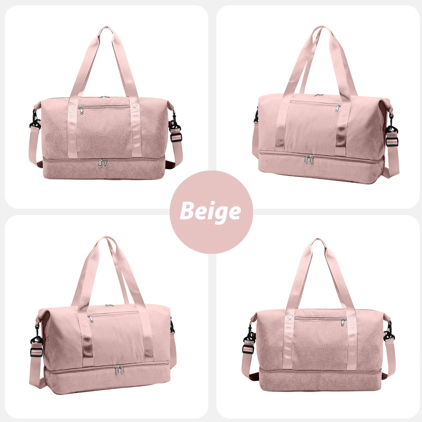 Gynky Travel Duffel Weekender Bags for Women Carry on Large Tote Sport Duffle Hospital Gym Bag for Labor and Delivery Overnight Luggage with Shoe Compartment Trolley Sleeve Wet Pocket
