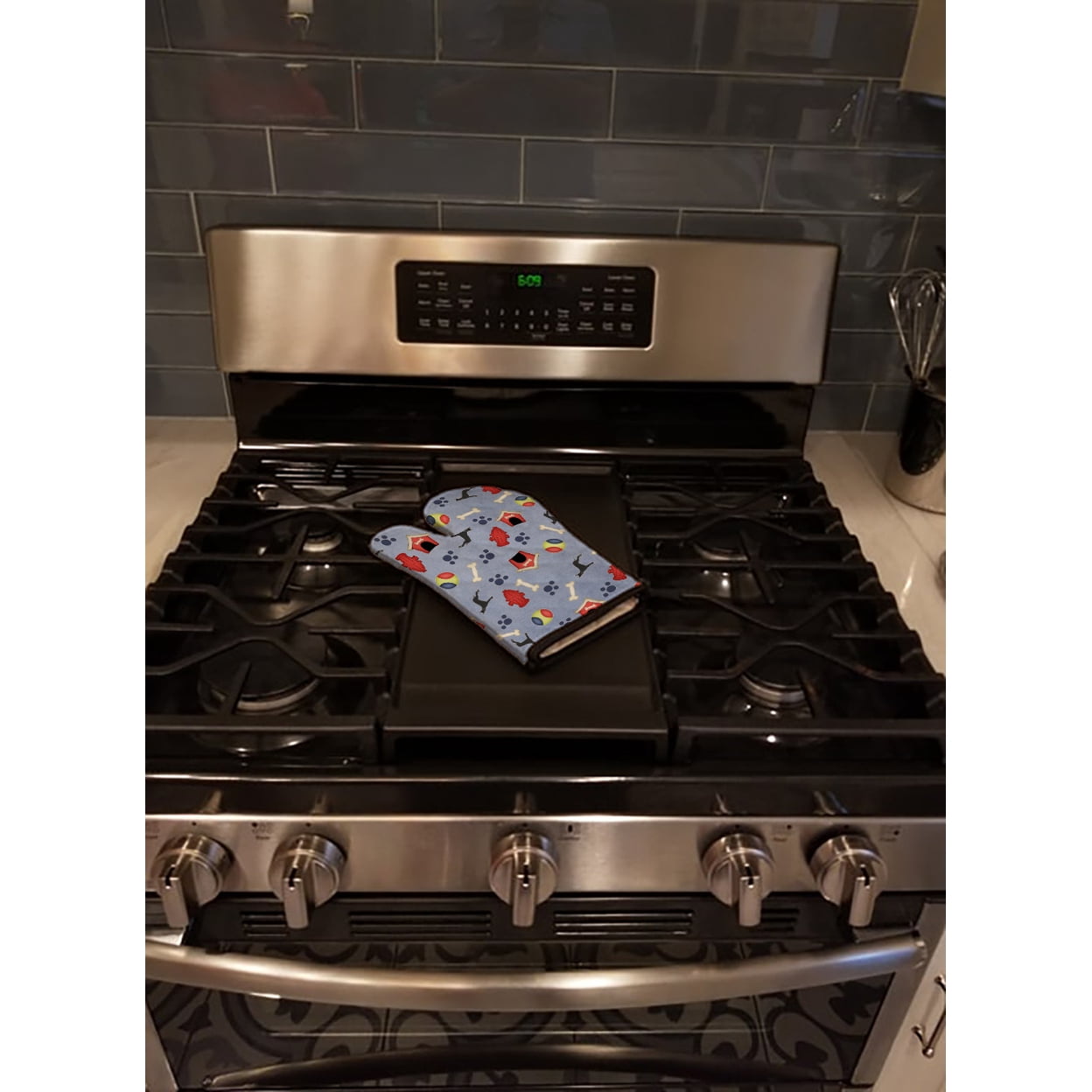 Dog House Collection Black Cropped Great Dane Oven Mitt