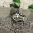 thumbnail image 2 of 2.00Ct Round Cut -Simulated Black Diamond Enhancer Wedding Ring 14k White Gold Plated, 2 of 3