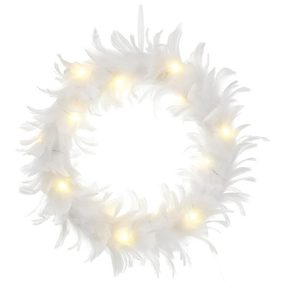 TABLZONE White Plastic Christmas Wreath Set, No Fading, Holiday Party Decoration, Indoor Outdoor Festive Decor