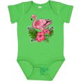 thumbnail image 3 of Inktastic Flamingo with Tropical Flowers Boys or Girls Baby Bodysuit, 3 of 5