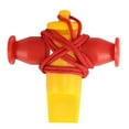 thumbnail image 3 of Silbato de al aire libre Hugo percusión Carnaval cuerda de nailon rojo amarillo, 3 of 9
