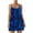 Blue, variant on Hvot&aat Women's Summer Printed Loose Dress Adjustable Spaghetti Strap Tank Dress Pleated Flowy Sundress