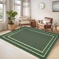 thumbnail image 4 of FairOnly 9'x12'Modern Geometric Machine Washable Area Rug for Bedroom Dining Room Ultra Thin Low Pile Pet Friendly Floor Cover for Living Kitchen Home Office,Green, 4 of 7