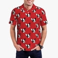 thumbnail image 5 of Yiaed Bulldog RedPrint Men's Short Sleeve Polo Shirt,Golf Polo for Men Three-Button Golf Shirt Athletic Casual Collared T-Shirt- Medium, 5 of 7