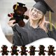 thumbnail image 1 of Juguete de peluche de oso de graduación | Gafas de bata doctoral Scroll | Peluche suave | Regalo Conmemorativo de Graduación | Muñeca de tela de poliéster | Decoración de la oficina en casa | 1, 1 of 7