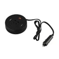 thumbnail image 1 of Car Inverter Converter Adapter12V To 110V Power Outlet Round Black Or White Black 12V To 110V, 1 of 10