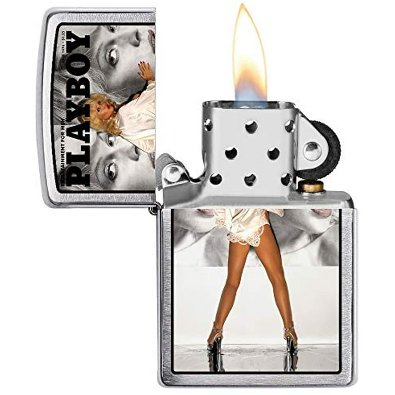 Zippo Playboy Cover June 1976 Pocket Lighter, Brushed Chrome, One Size  (200-CI014751)