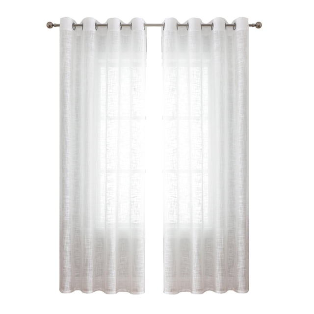 Cortinas con textura de lino transparente para el hogar, cortinas semitransparentes, tela ligera y transpirable, decoración de ventanas para