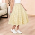 thumbnail image 6 of Tdoqot Girls Plaid Skirts with Pockets- Elastic Waist Cute Summer Flowy Casual Kids Maxi Skirts Khaki Size 8, 6 of 6