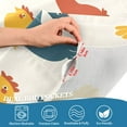 thumbnail image 4 of Ryvnso Cute Chicken Curtains Sets Short Curtain Rod Pocket Half Window Cafe Farmhouse Tier 2 Panels 57"W x 36"L, 4 of 7