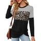 thumbnail image 1 of Blusa con nudo torcido Ticfox Estampado de Leopardo Color Negro S, 1 of 5