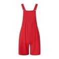 thumbnail image 5 of Gubotare Girls Jumpsuit Shorts Toddler Baby Girl Sleeveless Jumpsuit Romper Overalls One-Piece Outfit Size 13-14T (Red,13-14 Years), 5 of 6