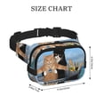 thumbnail image 4 of Zufioo Two Brave Cats Are Floating On The Sea Iceberg Print Square Double Layer Waist Bag, Durable & Stylish Fanny Pack with Zippered Pockets and Adjustable Strap for Outdoor & Daily, 4 of 9