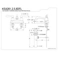 thumbnail image 2 of Kingston Brass KS4261DFL 4 in. Centerset Bathroom Faucet, Polished Chrome, 2 of 2