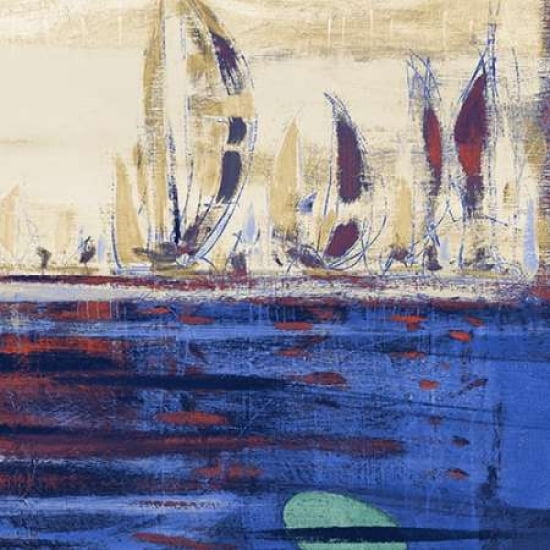 Blue Calm Waters Square II Canvas Art - Kingsley ()