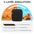 thumbnail image 2 of GYEUKHAM Kids Insulated Lunch Box, Mini Cooler Thermal Meal Bag with Buckle & Mesh Side Pocket, Back to School Tote for Girls & Boys,Black, 2 of 8