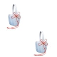 thumbnail image 1 of Yuarrent Colorido Bowknot Satén Boda Flor Niña Cesta Cesta romántica Ceremonia romántica Decoración Ceremonia Decoración Accesorios de rojo 2piezas, 1 of 6