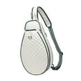 thumbnail image 4 of Vsenkes Tennis Bag with Pockets Tennis Tote Bag Holds 2 Tennis Rackets for Friend Men White Green, 4 of 9