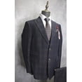 thumbnail image 3 of Men's English Laundry Navy and Brown Plaid 2pc Suit E124, 3 of 7