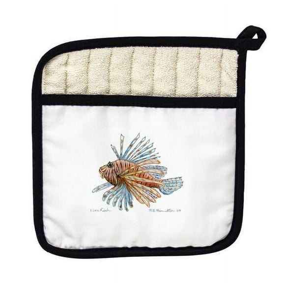 Betsy Drake PT093 Lion Fish Guest Towel Pot Holder