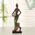 thumbnail image 2 of Figura africana de mujer, estatua tribal de mujer, escultura, pieza de arte coleccionable Plata, 2 of 8