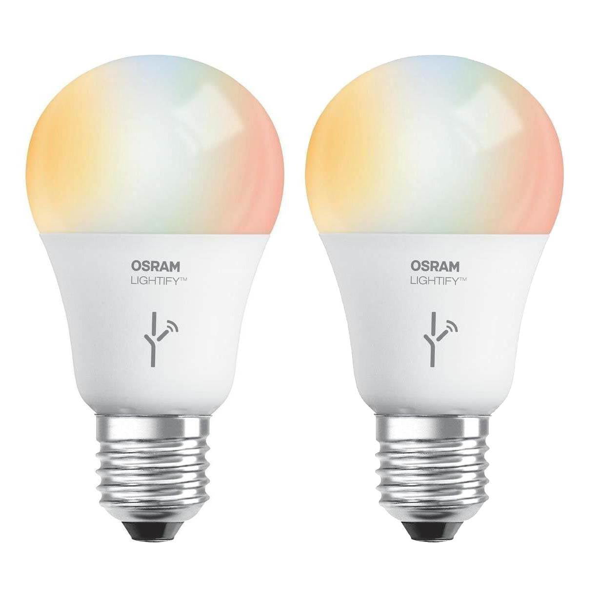 rollen Vier Pennenvriend Sylvania Osram Lightify 60W A19 Daylight/ RGB Smart LED Light Bulb (2 Pack)  - Walmart.com