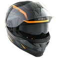 thumbnail image 5 of 1Storm Motorcycle Street Bike Modular/Flip up Dual Visor/Sun Shield Full Face Helmet HG339 Storm Tron Orange, 5 of 7