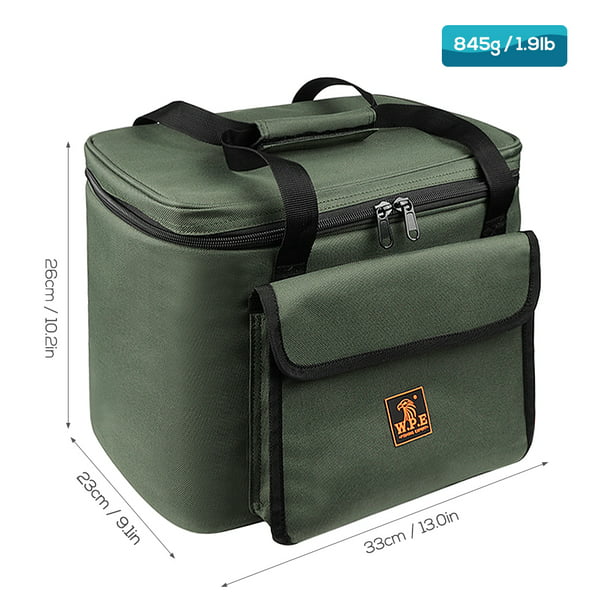 W.P.E Fishing Cooler Bag Outdoor Camping Insulated Lunch Bag Lunch Box  Cooling Tote Storage Bag for Fishing Hiking Picnic BBQ 