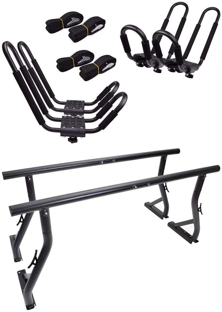 TMS 800Ibs Capacity Extendable Universal Low Profile Steel Pickup Truck Rack Sport Bar Two bar Set Patent Pending 21 