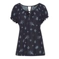 thumbnail image 4 of LASCANA Women's Ruffle Sleeve Print Top Ties, 4 of 6